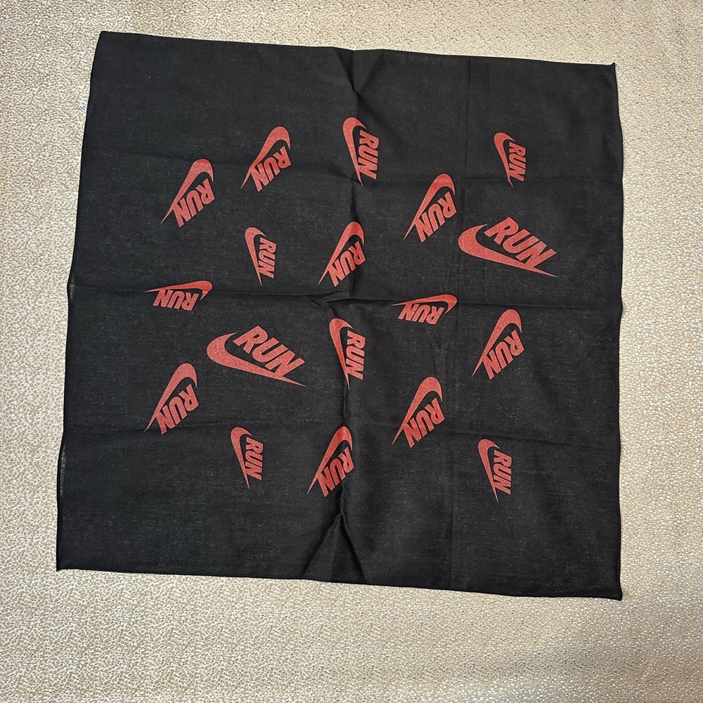 Nike Black 100% Cotton Bandana. New without tag